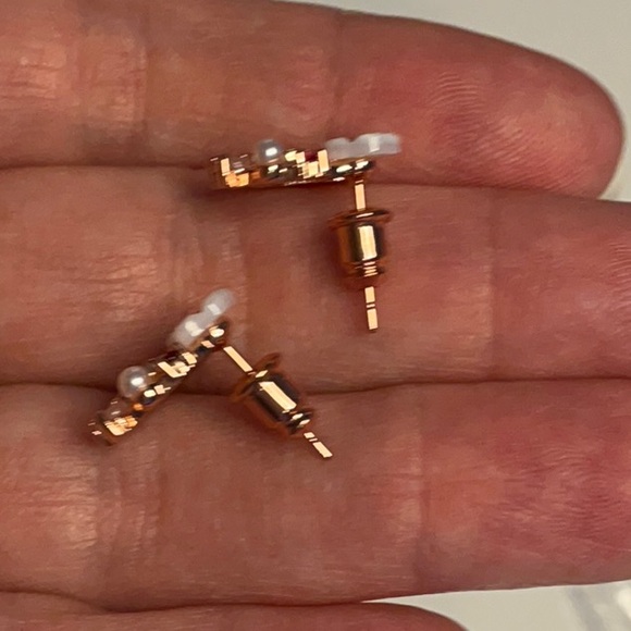 RAMLA 18K Rose Gold Plated Flower Earrings; Stainless Steel/Waterproof; NIP - Picture 8 of 8